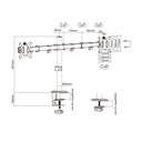 AISENS Soporte mesa para 2 Monitores 9KG 17/32" (2 Brazos)