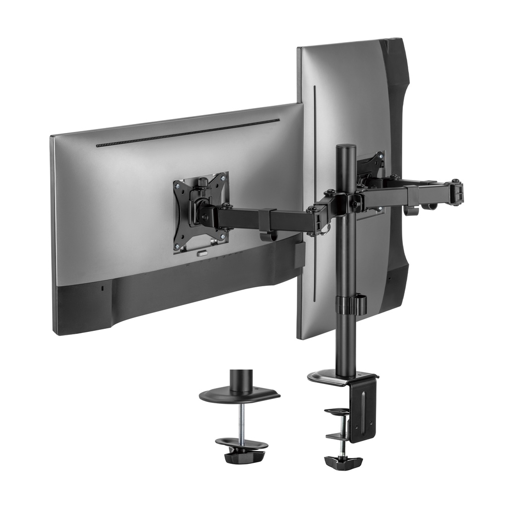 AISENS Soporte mesa para 2 Monitores 9KG 17/32" (2 Brazos)