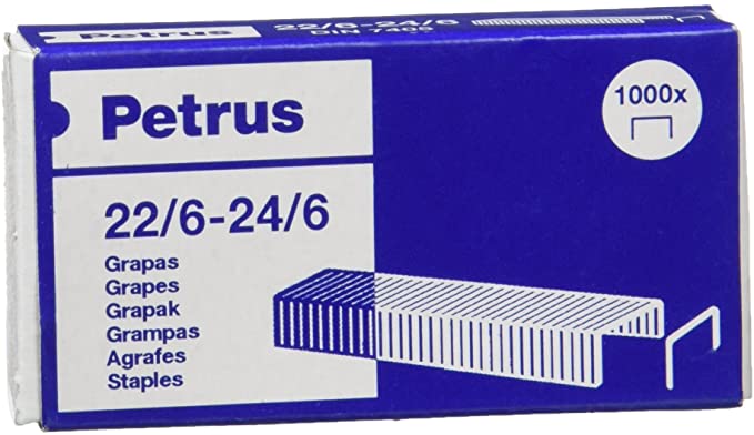 PETRUS Grapas galvanizadas 22/6 (caja 1000 uds)