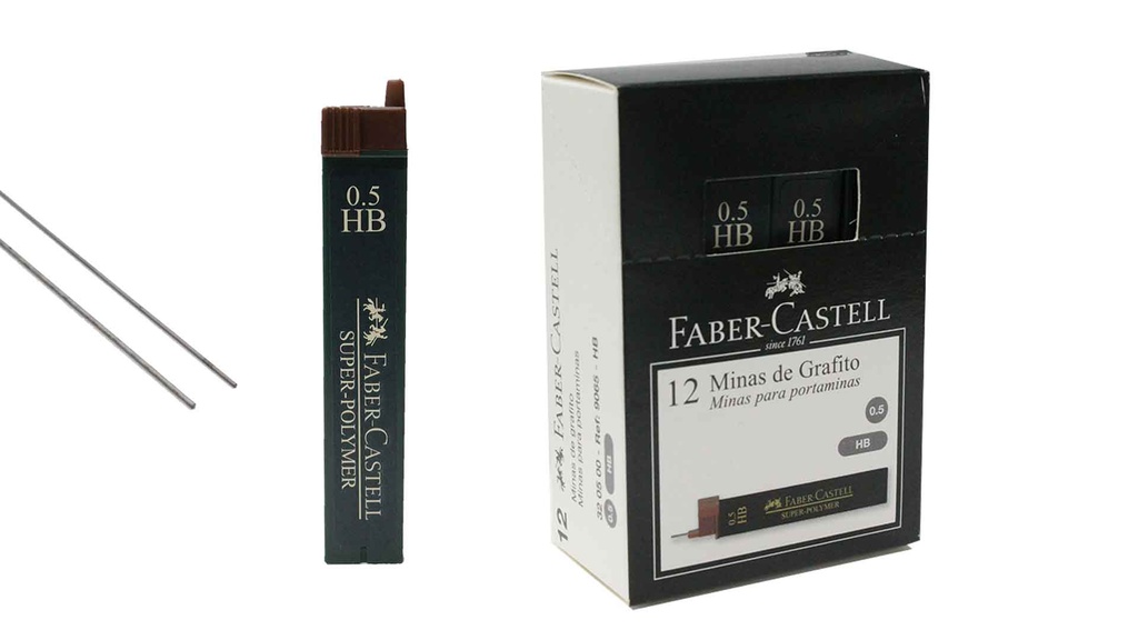 Minas FABER 0,5 HB (Caja 12 uds)