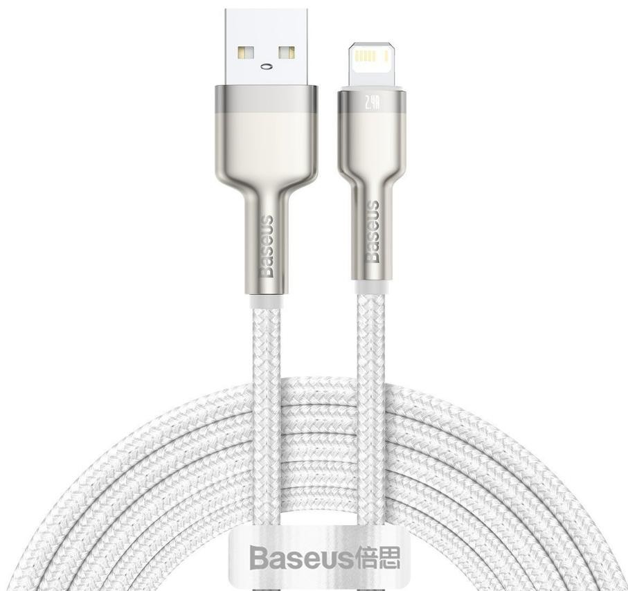 BASEUS Cable USB(A) - Lightning 1mt 2,4A (Blanco)