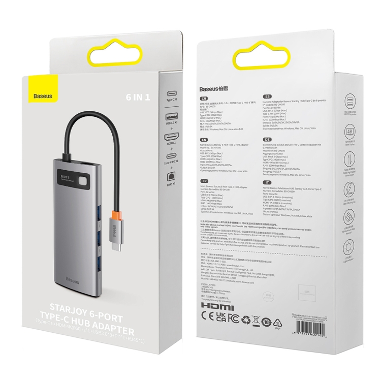 Baseus HUB 6 in 1 USB(C)