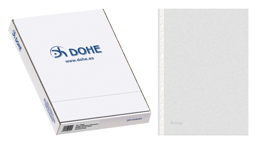 DOHE Funda multitaladro Premium (Caja 100 uds / Tamaño folio)  