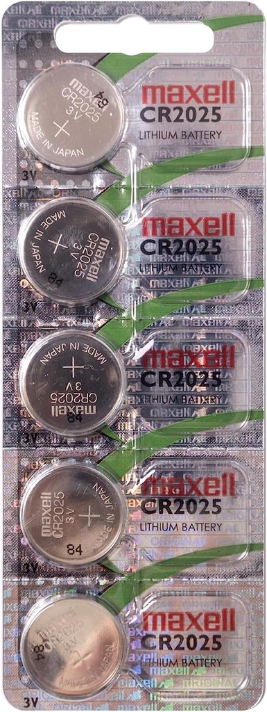MAXELL Pila Litio Botón CR2025 3V (Pack 5 uds.)