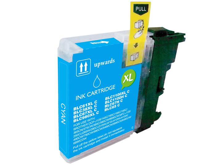 Brother cartucho compatible LC980C LC985C LC1100C Cyan