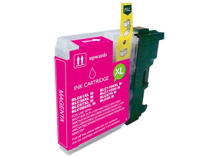 Brother cartucho compatible LC980M LC985M LC1100M Magenta