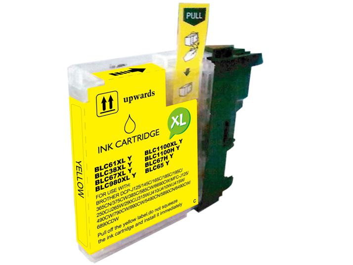 Brother cartucho compatible LC980Y LC985Y LC1100Y Amarillo