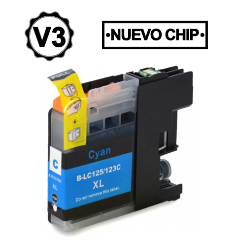 Brother cartucho compatible LC123C LC121C Cyan