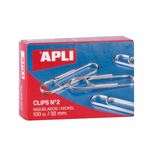 [PA-006-000001] APLI Clips nº2 (Caja 100 uds) 32mm
