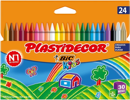 [PA-004-000010] Ceras BIC Kids Plastidecor (Caja 24 uds)