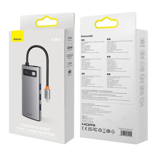 [IN-007-000003] Baseus HUB 6 in 1 USB(C)