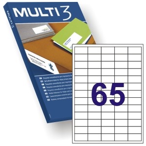 [PA-010-000003] Etiqueta MULTI-3 4716 38x21.2 (100 Hojas/6500 etiquetas) 