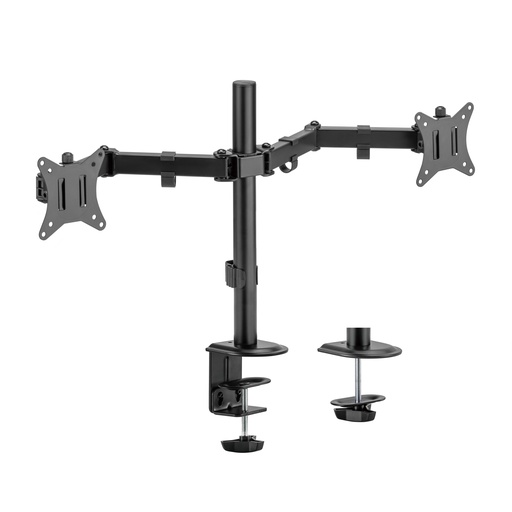 [IN-010-000002] AISENS Soporte mesa para 2 Monitores 9KG 17/32" (2 Brazos)