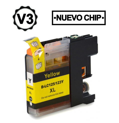 [IC-002-000016] Brother cartucho compatible LC123Y LC121Y Amarillo